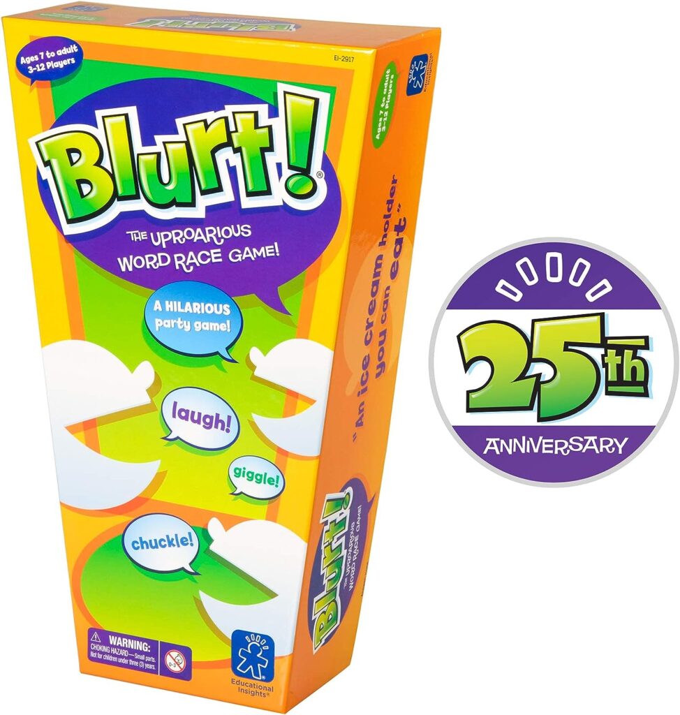 Educational Insights Blurt! Word Game, Board Game for 3-12 Players, Family Game, Ages 7+