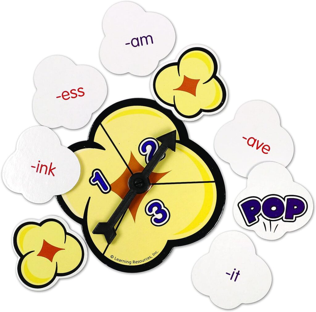 Learning Resources POP for Word Families Game, Word Families, Vocabulary and Rhyming, For 2-4 players, Ages 6+