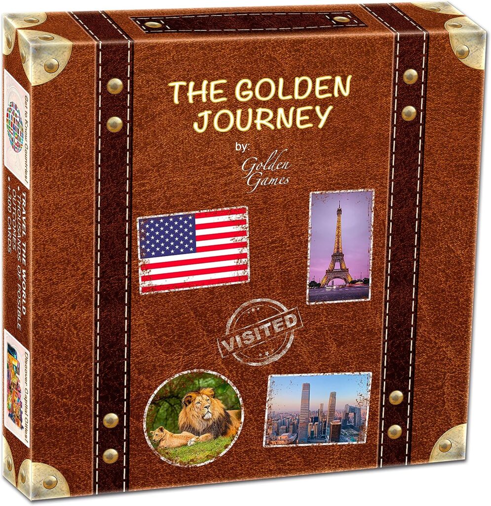 The Golden Journey: Educational and Entertaining Geography Board Game | Brain-Training, Memory, and Trivia Game | Fun Across Generations - Kids to Seniors