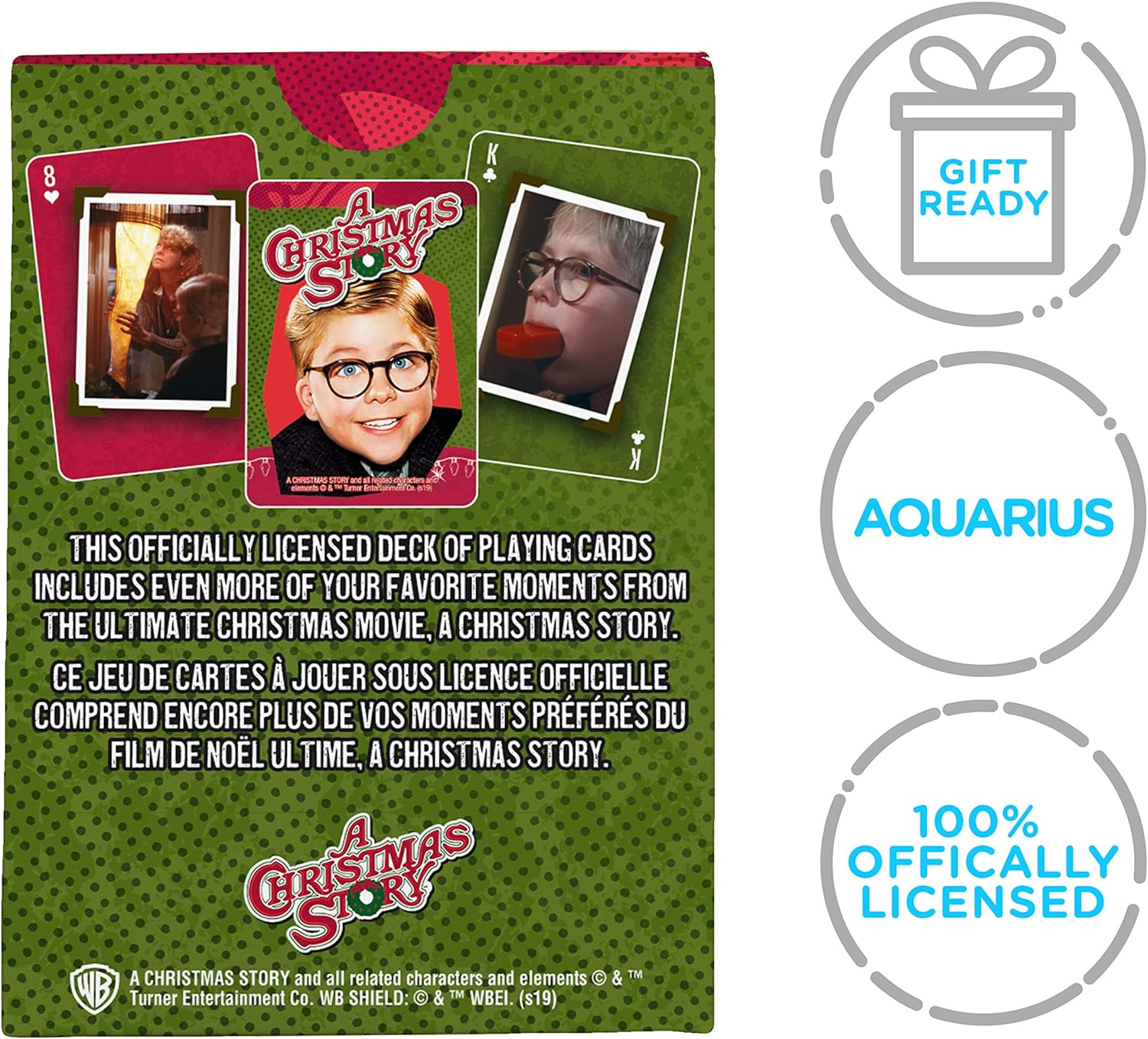 AQUARIUS A Christmas Story Playing Cards - Christmas Themed Deck of Cards for Your Favorite Card Games - Officially Licensed Christmas Story Merchandise  Collectibles