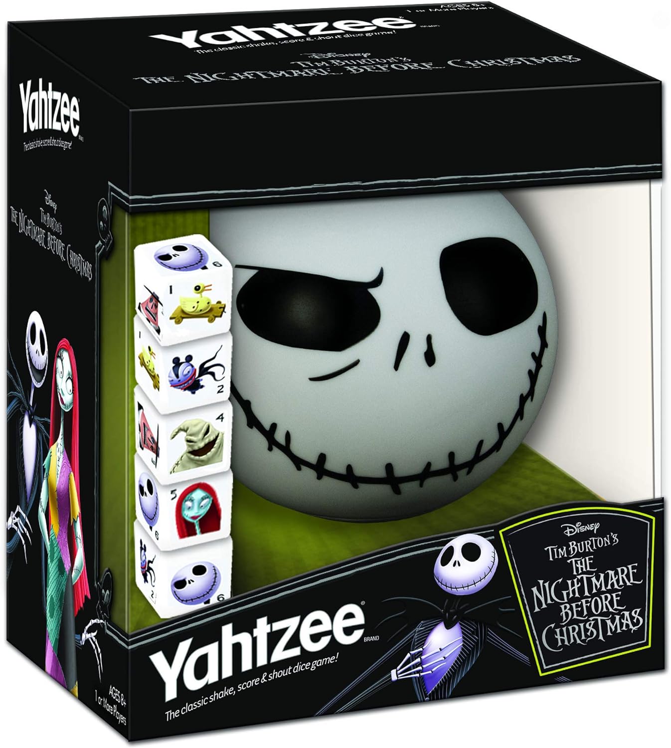 Disney Yahtzee The Nightmare Before Christmas Dice Game | Collectible Jack Skellington Toy | Family Dice Game  Travel Games