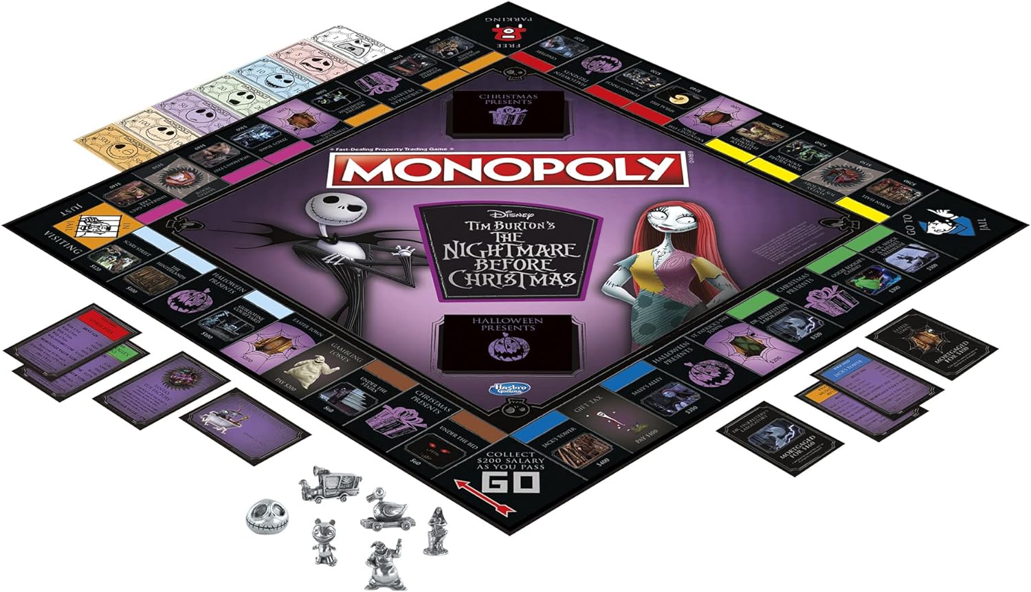 Monopoly: Disney Tim Burtons The Nightmare Before Christmas Edition Board Game, Fun Family Game for Kids Ages 8 and Up (Amazon Exclusive) For 6 Players