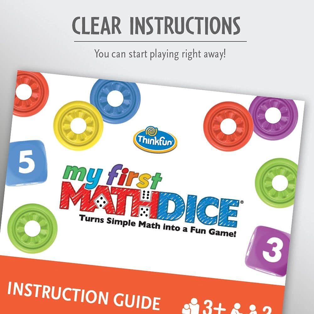 ThinkFun Math Dice Fun Game that Teaches Mental Math Skills to Kids Age 8 and Up