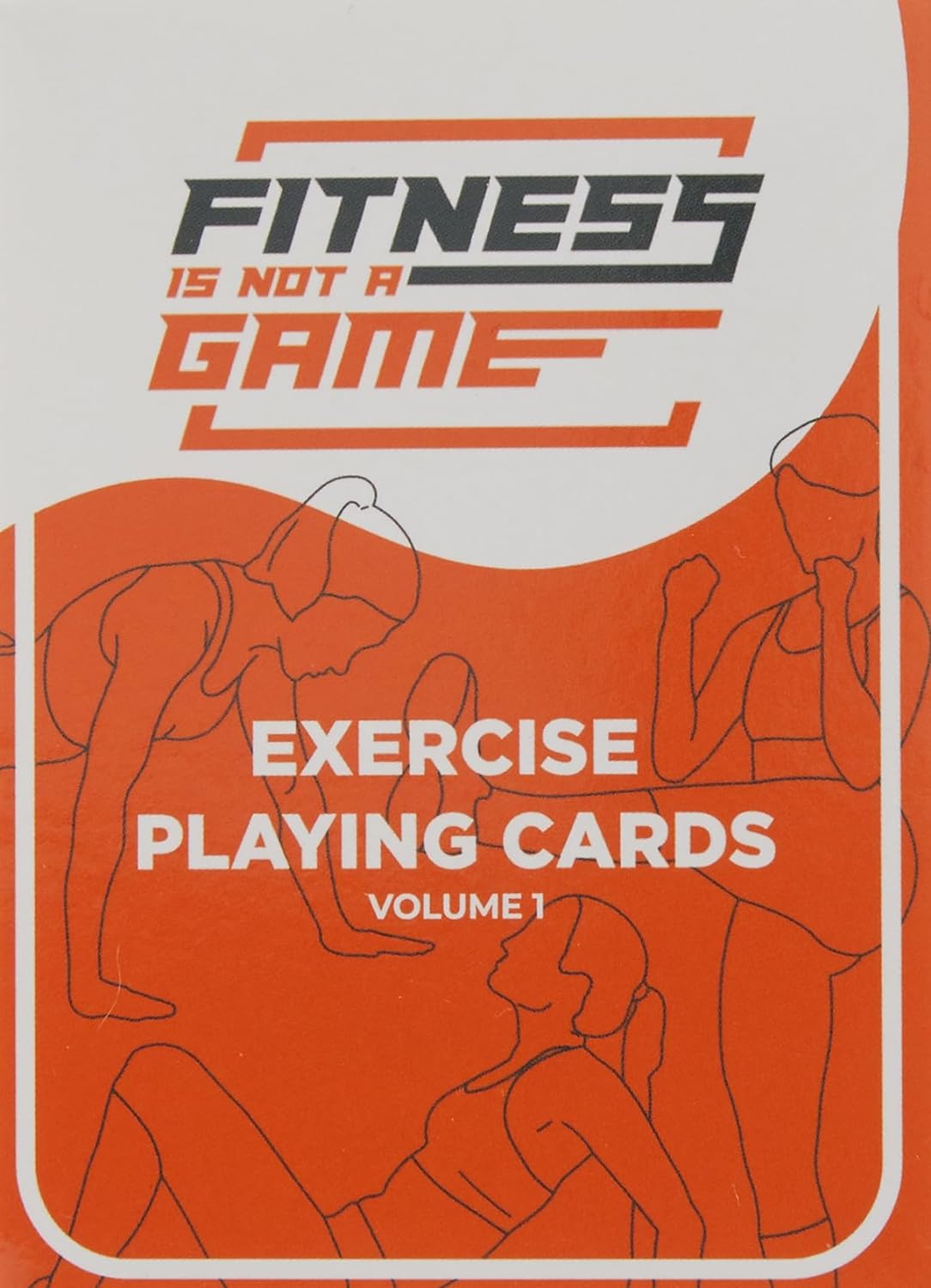 Fitness Is NOT A Game Exercise Playing Cards | 52-Card Deck | Bodyweight | All Fitness Levels | Strength Training and Cardio | at-Home Workout | Family Game Night | Fun