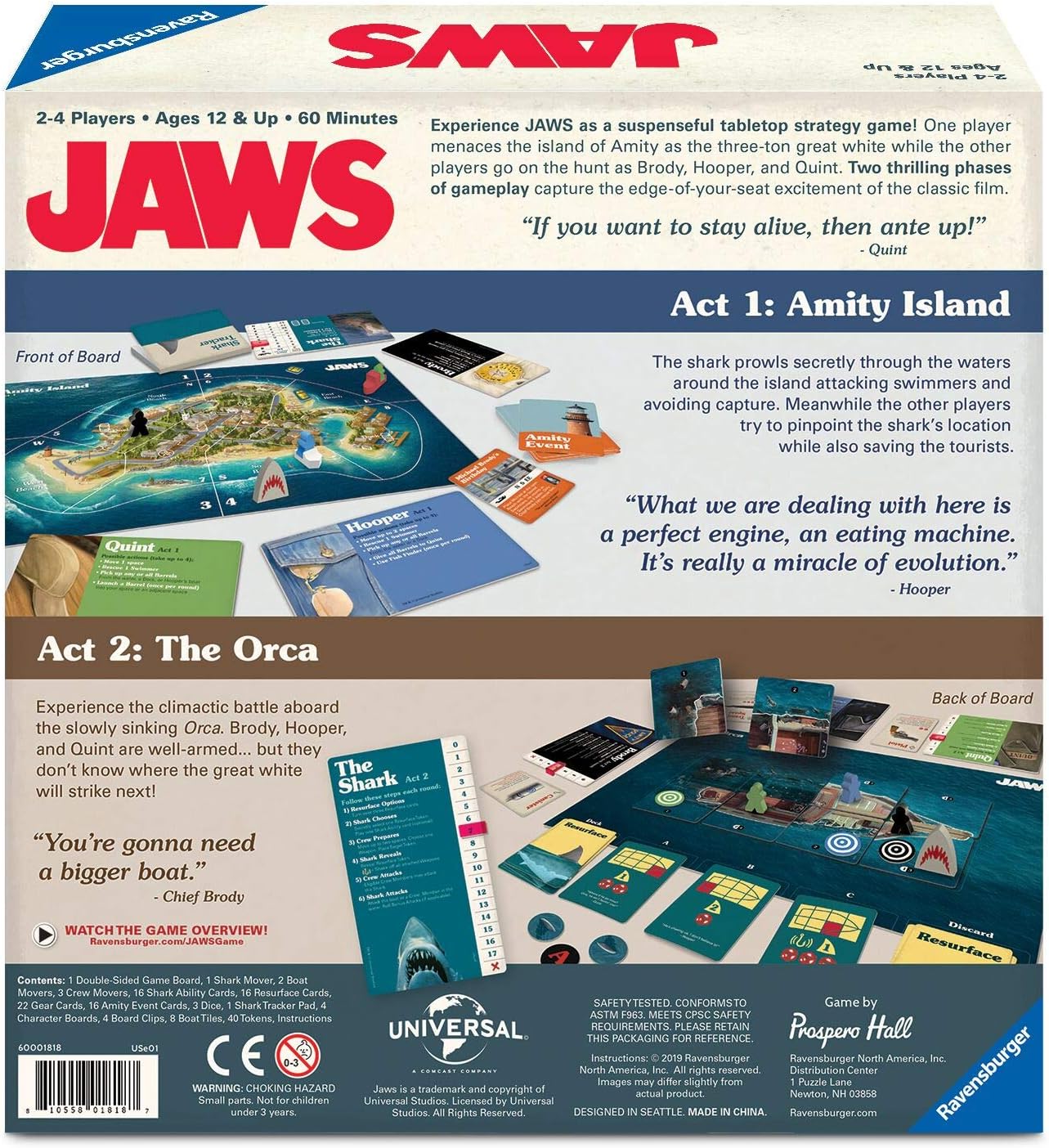 Jaws the Board Game | Jaws Board Game | Family games Oasis